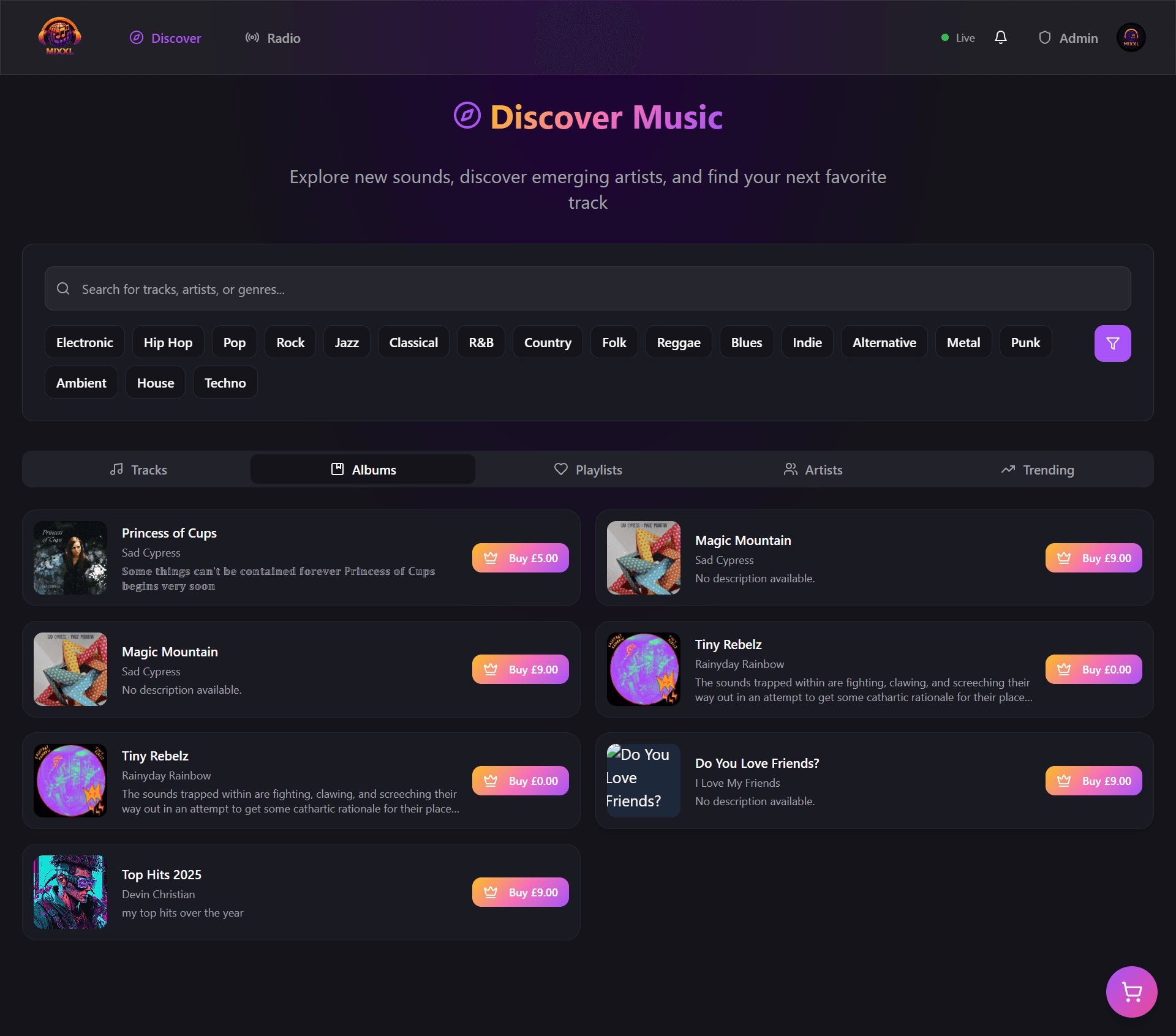 Mixxl screenshot 1